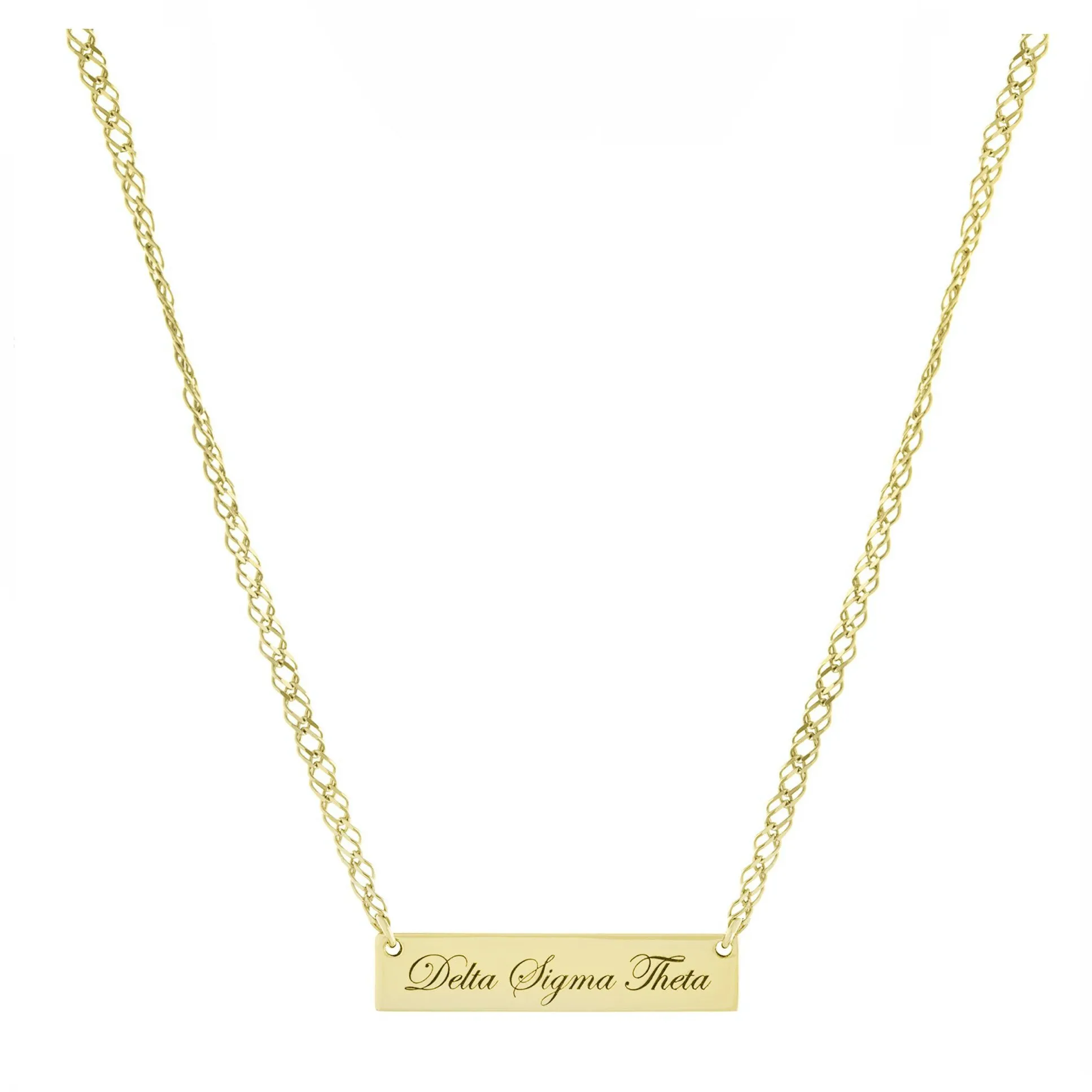 Personalized Sorority Script Bar Necklace