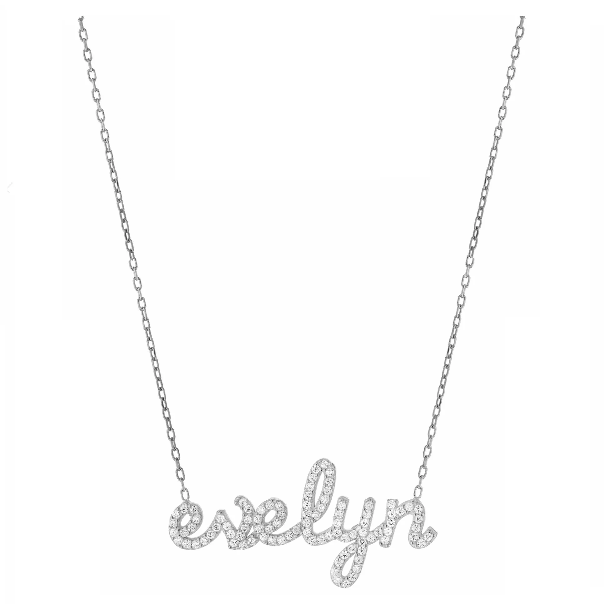 Personalized Sparkle Script Name Necklace
