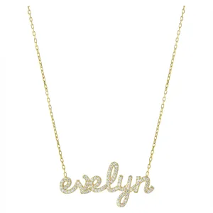 Personalized Sparkle Script Name Necklace