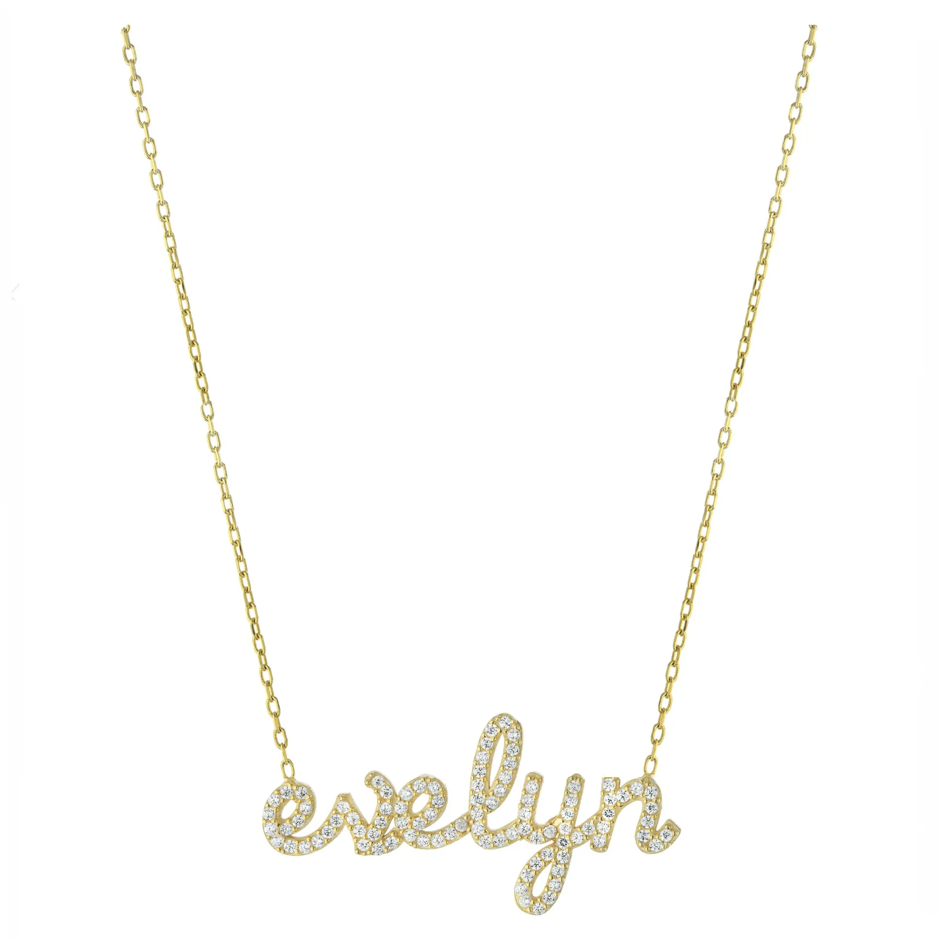 Personalized Sparkle Script Name Necklace
