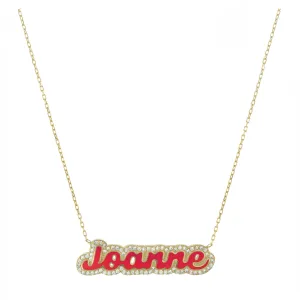 Personalized Sparkle snd Resin Name Necklace