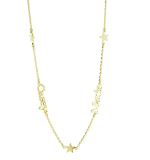 Personalized Three Star and Two Name Necklace