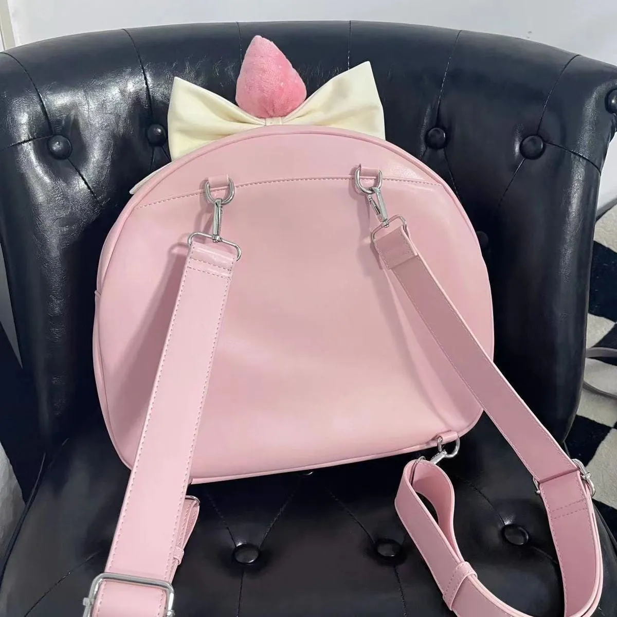 Pink Cake Bow Backpack Bag