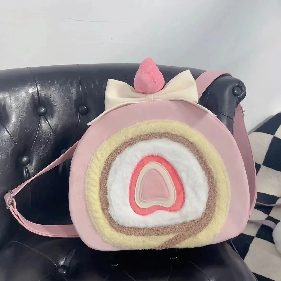 Pink Cake Bow Backpack Bag