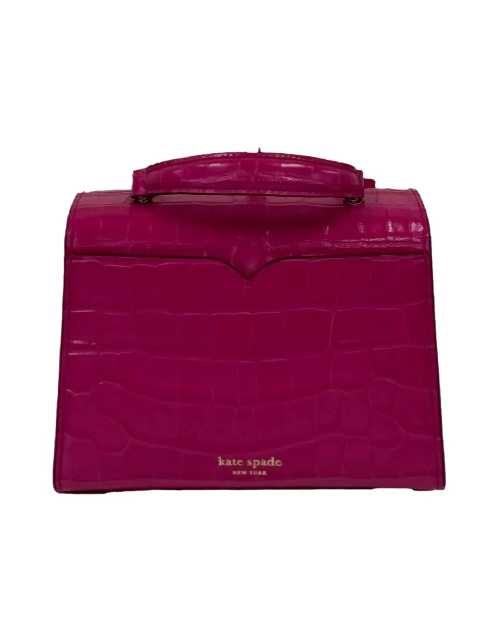 Pink Lovitt Croc Leather Bag
