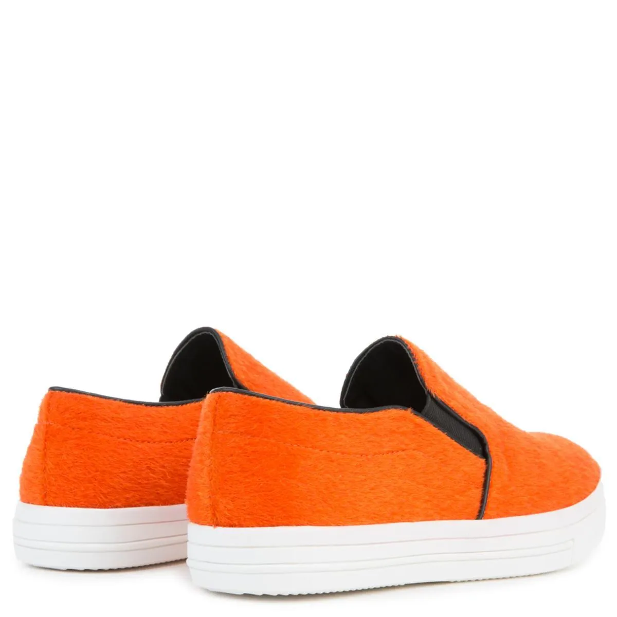 Pony Hair Orange Slip On Orange