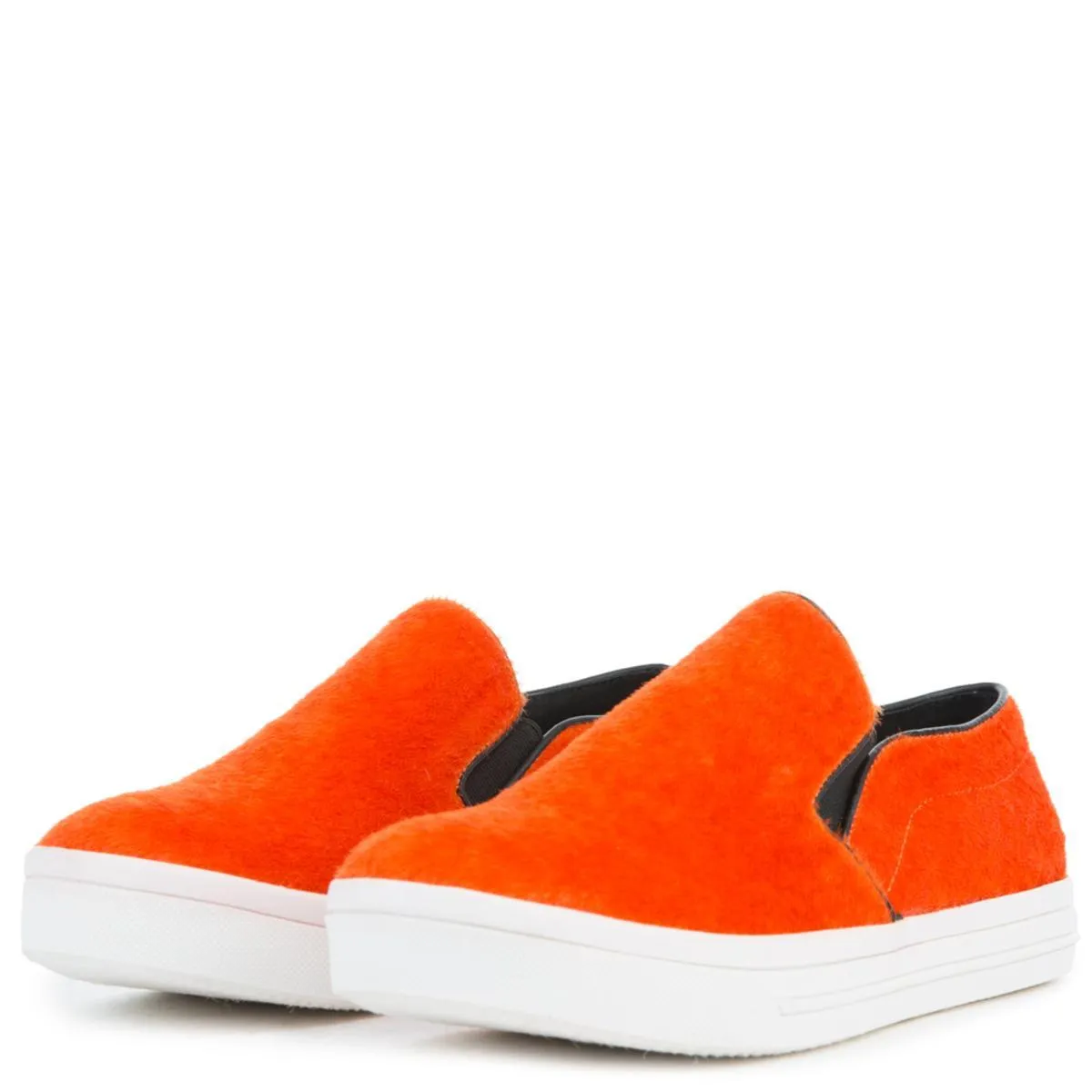 Pony Hair Orange Slip On Orange