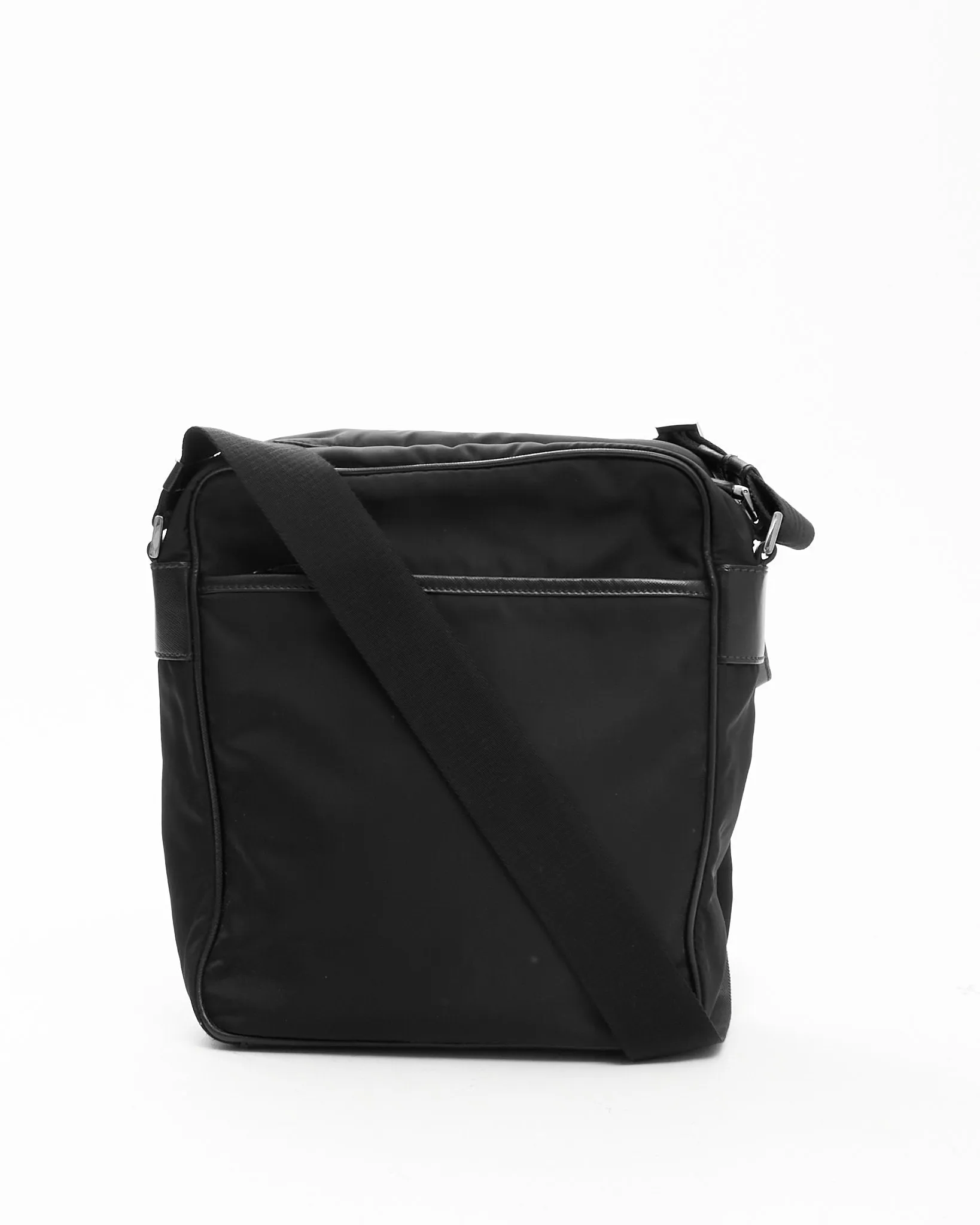 Prada Black Nylon Messenger Crossbody Bag