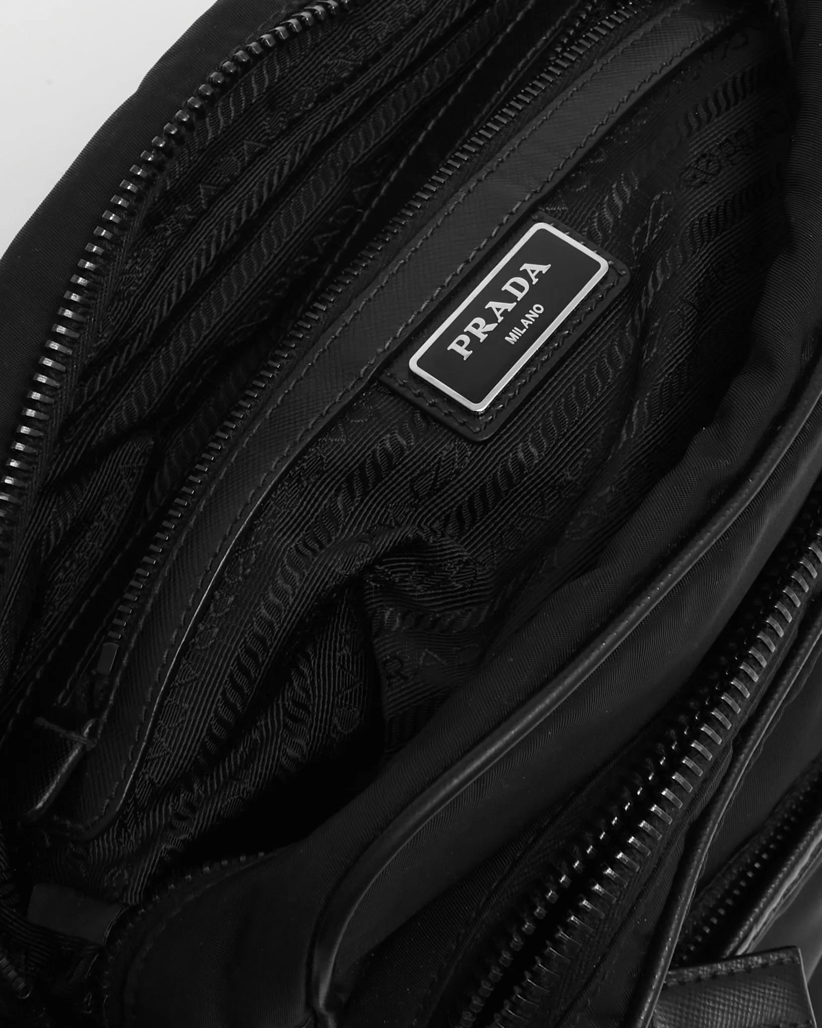 Prada Black Nylon Messenger Crossbody Bag