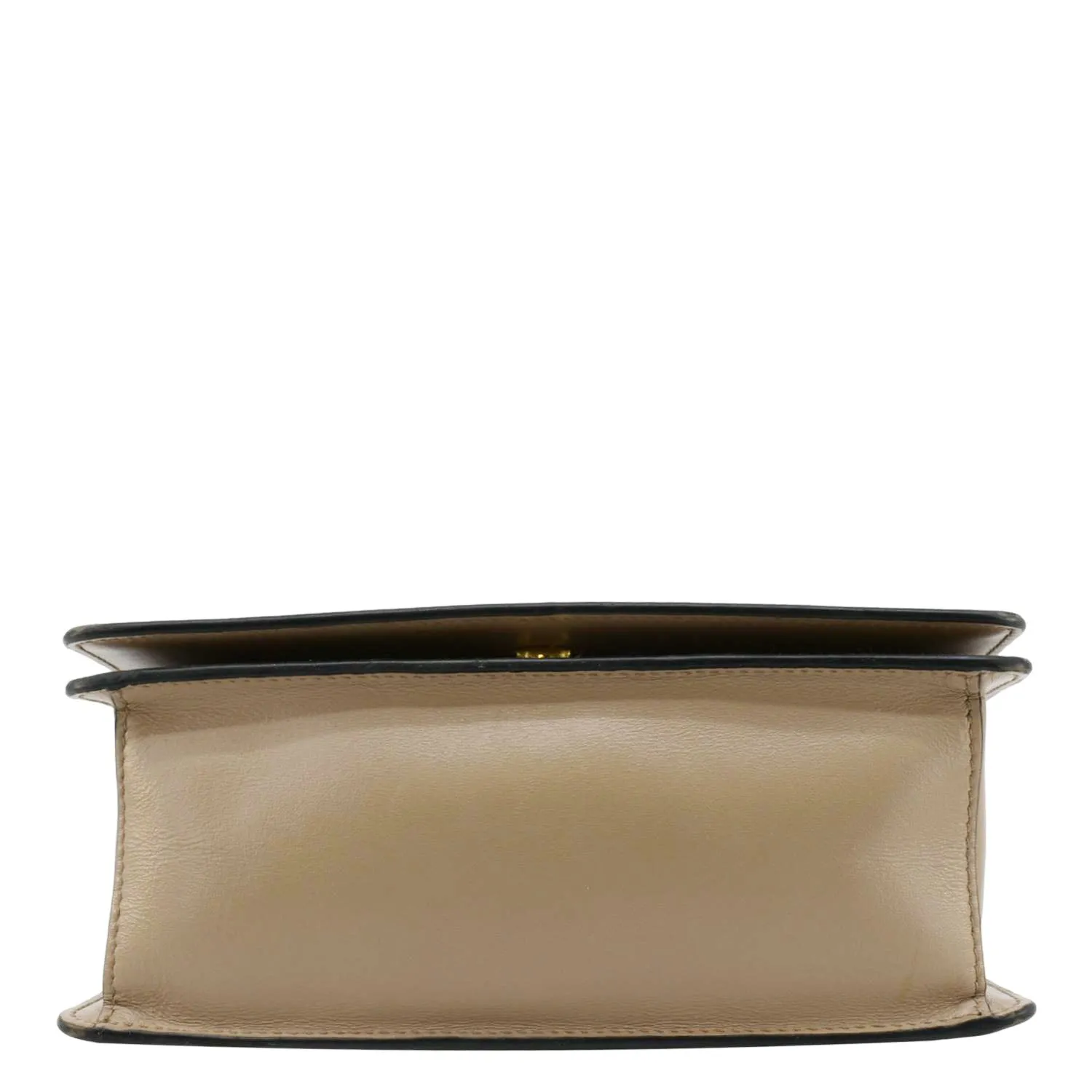 PRADA Soft Saffiano Leather Chain Crossbody Bag Beige