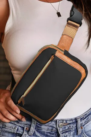 PREORDER! ETA 3/21 All Together Black and Tan Belt Bag **SHIPPING EXPECTED TO BEGIN ON DATE 3/21**