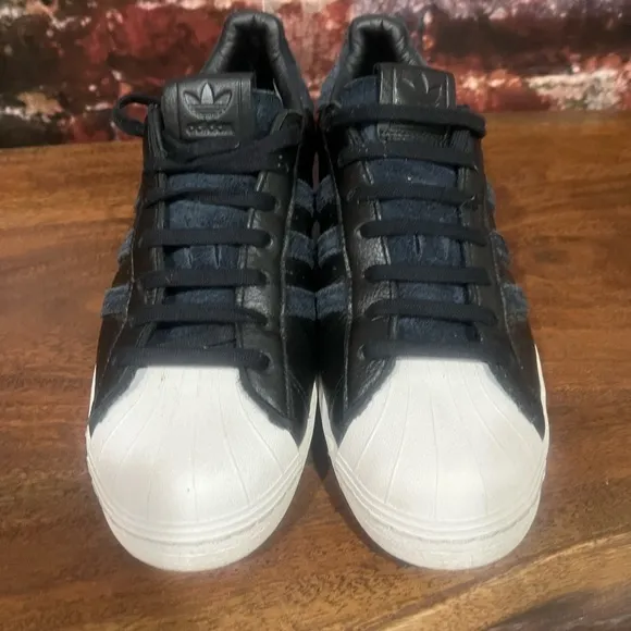 PREOWNED Adidas Men's Superstar Retro Shell Toe Core Sneakers Size 10.5
