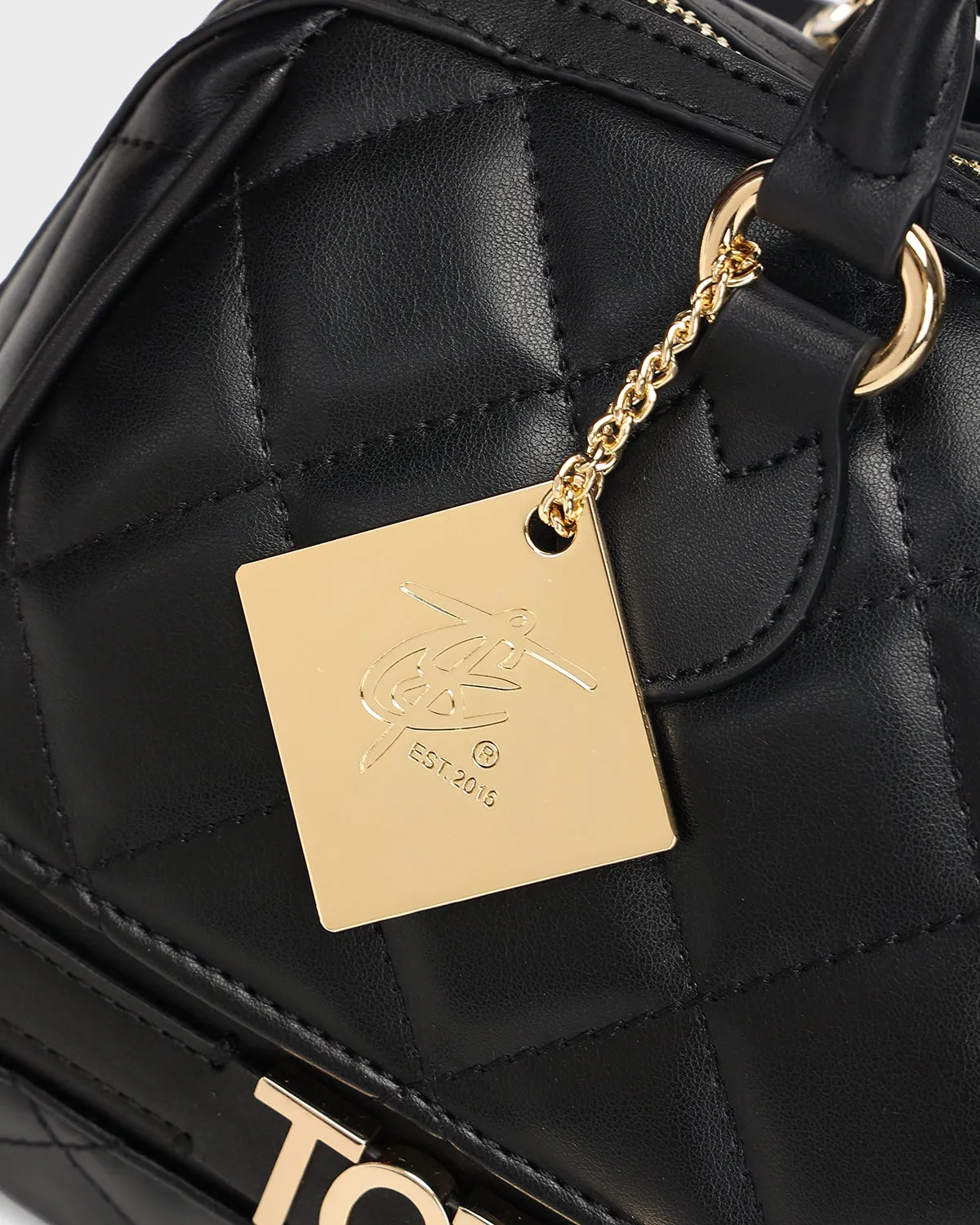 Quilted Couture Italy Purse in Black