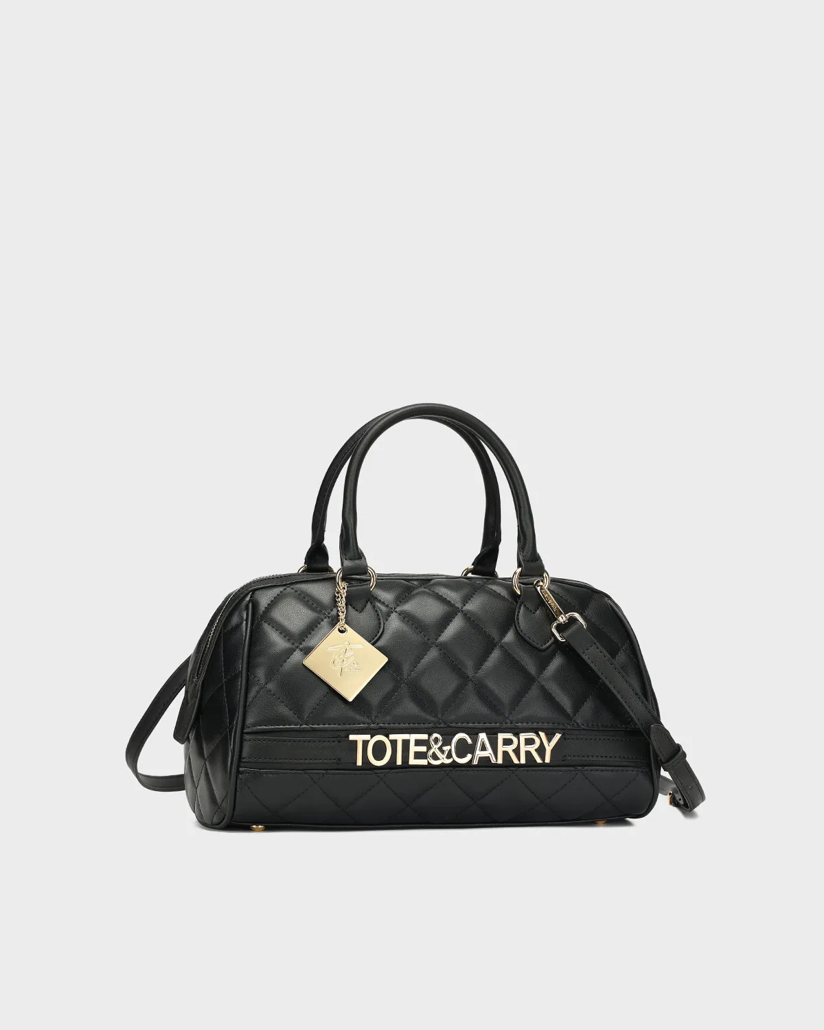 Quilted Couture Italy Purse in Black