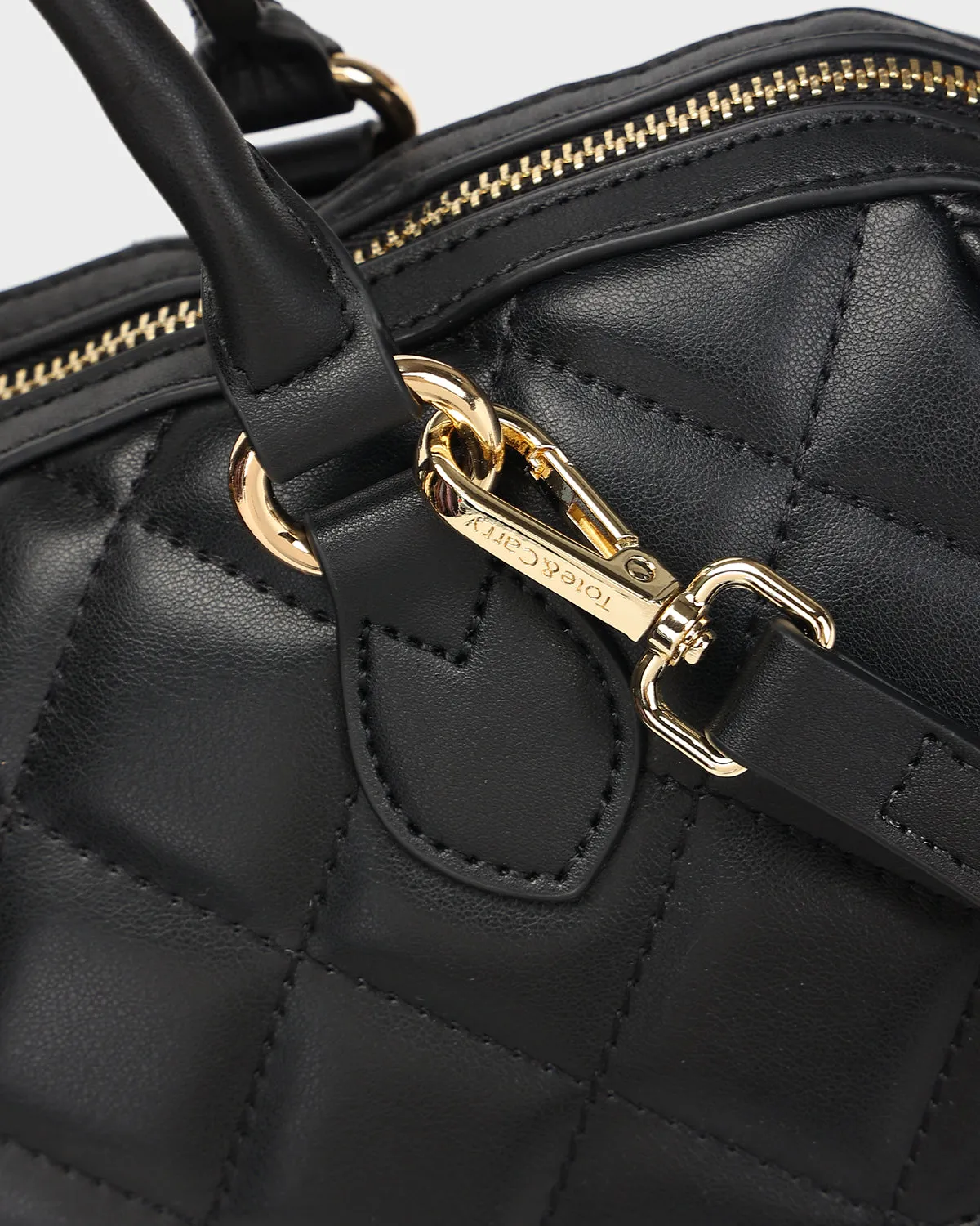 Quilted Couture Italy Purse in Black