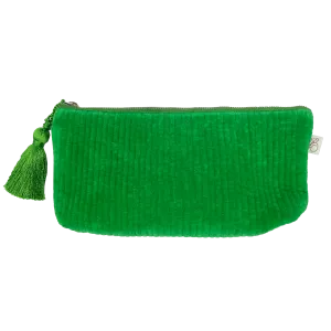 Quilted Velvet Hold Me Clutch - Electric Green