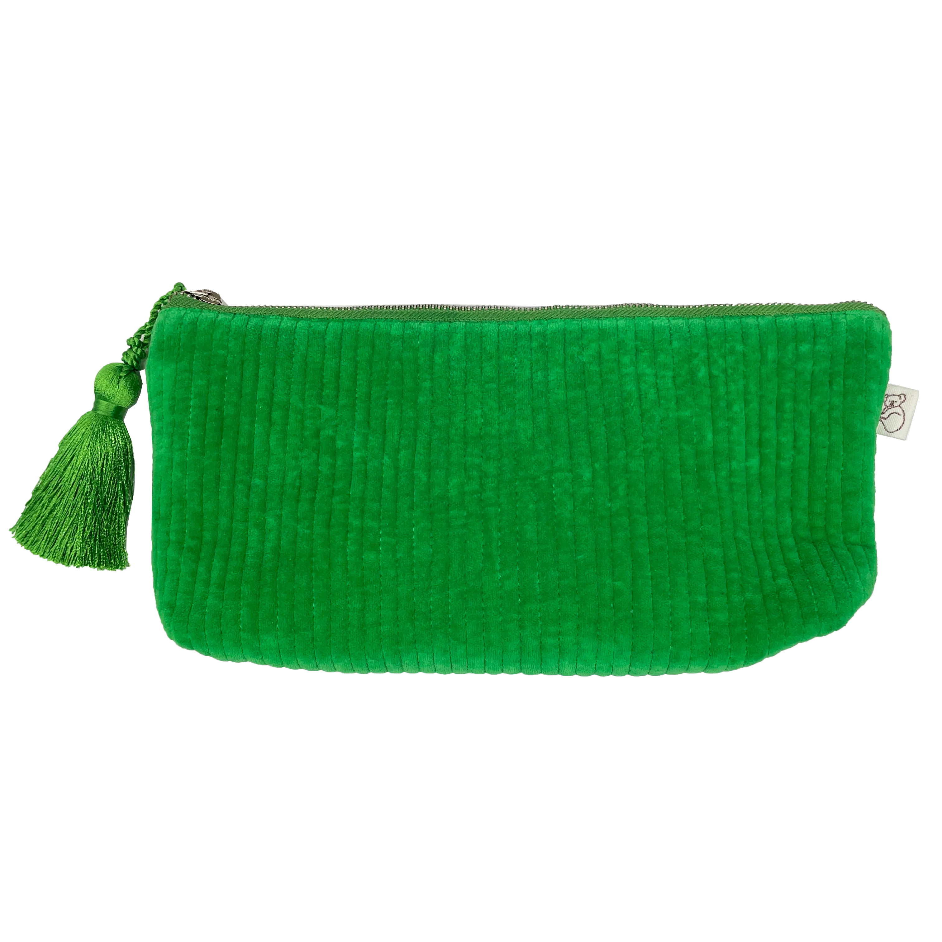 Quilted Velvet Hold Me Clutch - Electric Green