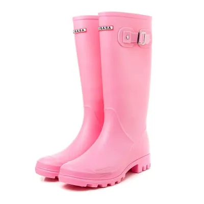 rain boots female Martin boots snow boots waterproof motorcycle boots high boots rain boots buckle long tube shoes