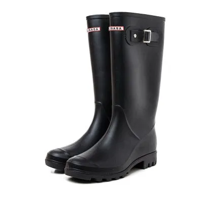 rain boots female Martin boots snow boots waterproof motorcycle boots high boots rain boots buckle long tube shoes