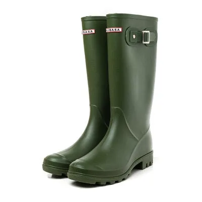 rain boots female Martin boots snow boots waterproof motorcycle boots high boots rain boots buckle long tube shoes