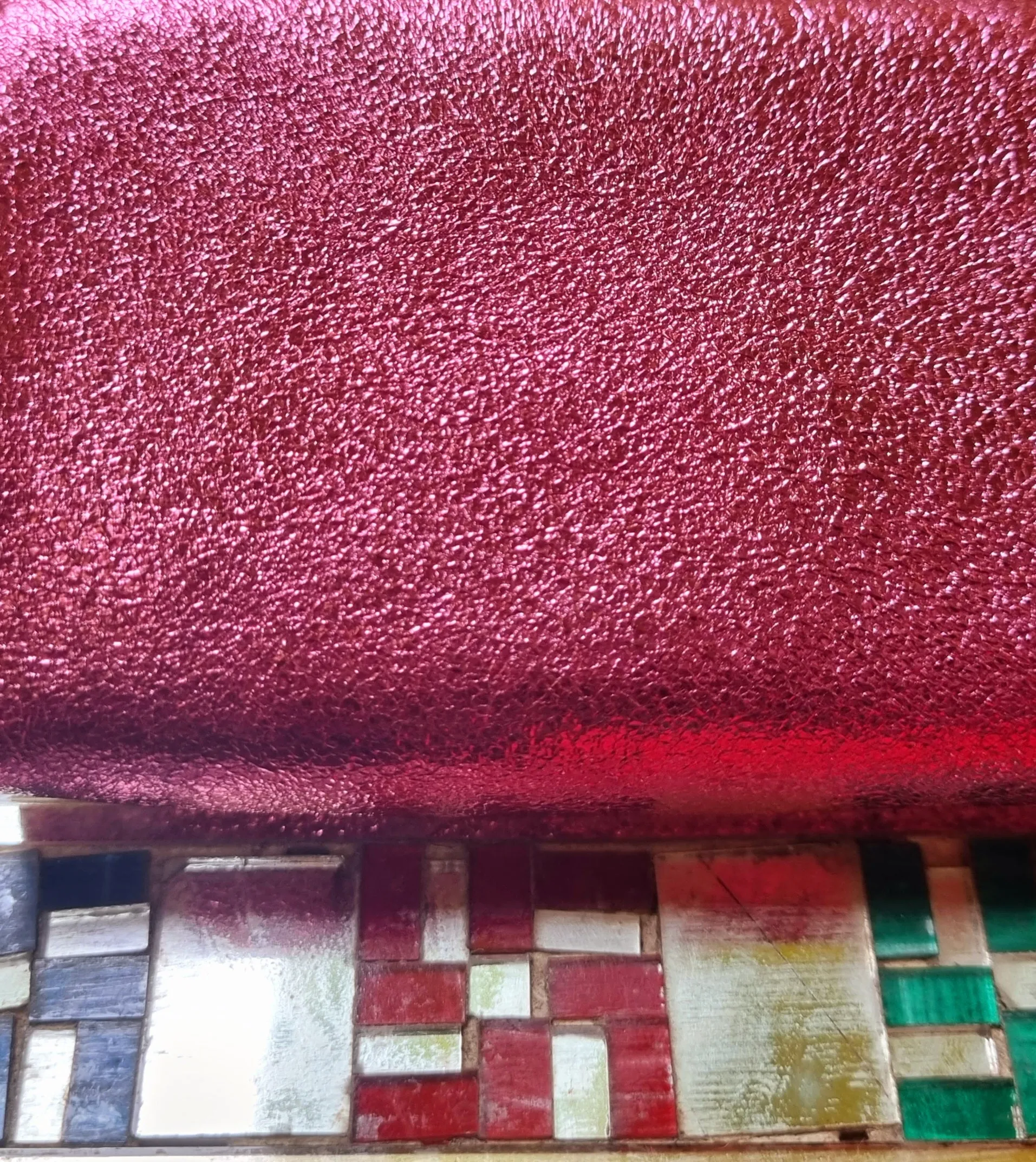 Rainbow metallic leather popper purses