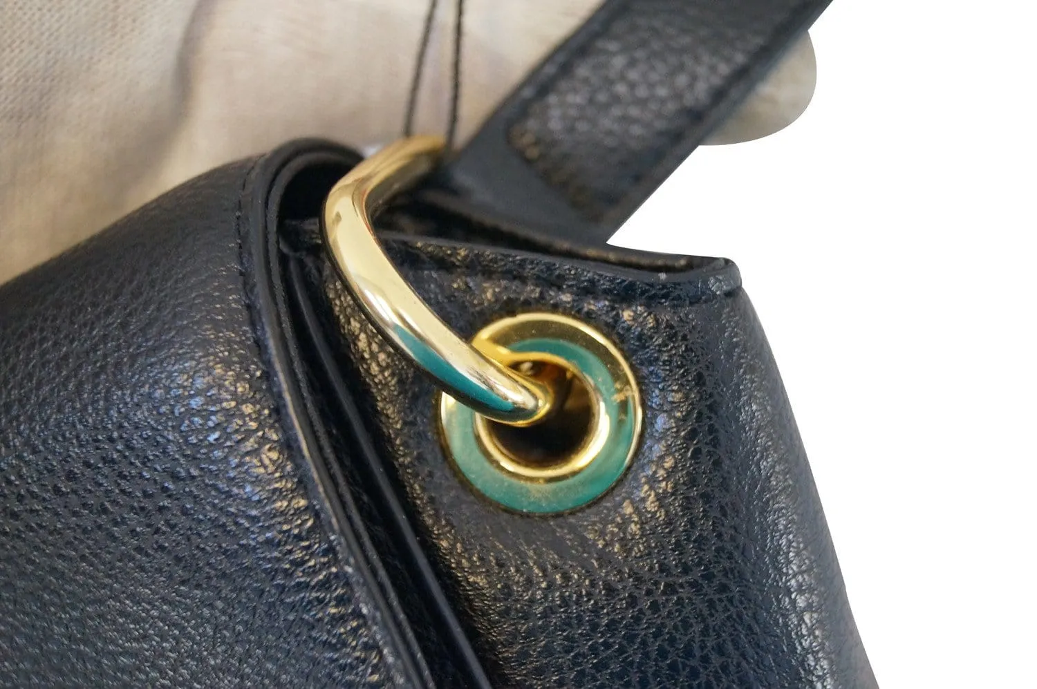Ralph Lauren Black Leather Crossbody Bag TT624 - Sale