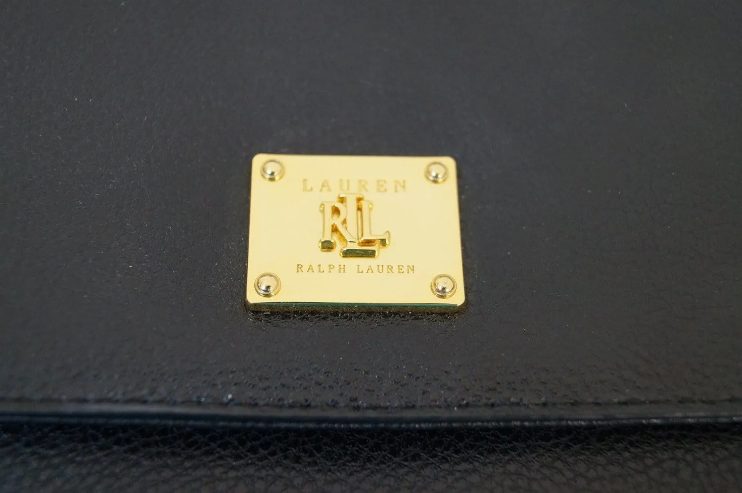 Ralph Lauren Black Leather Crossbody Bag TT624 - Sale