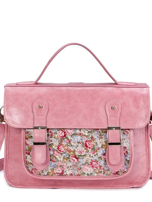 retro floral Cambridge style messenger bag