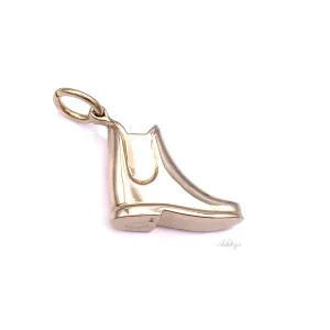 Riding Boot Charm, 14k gold