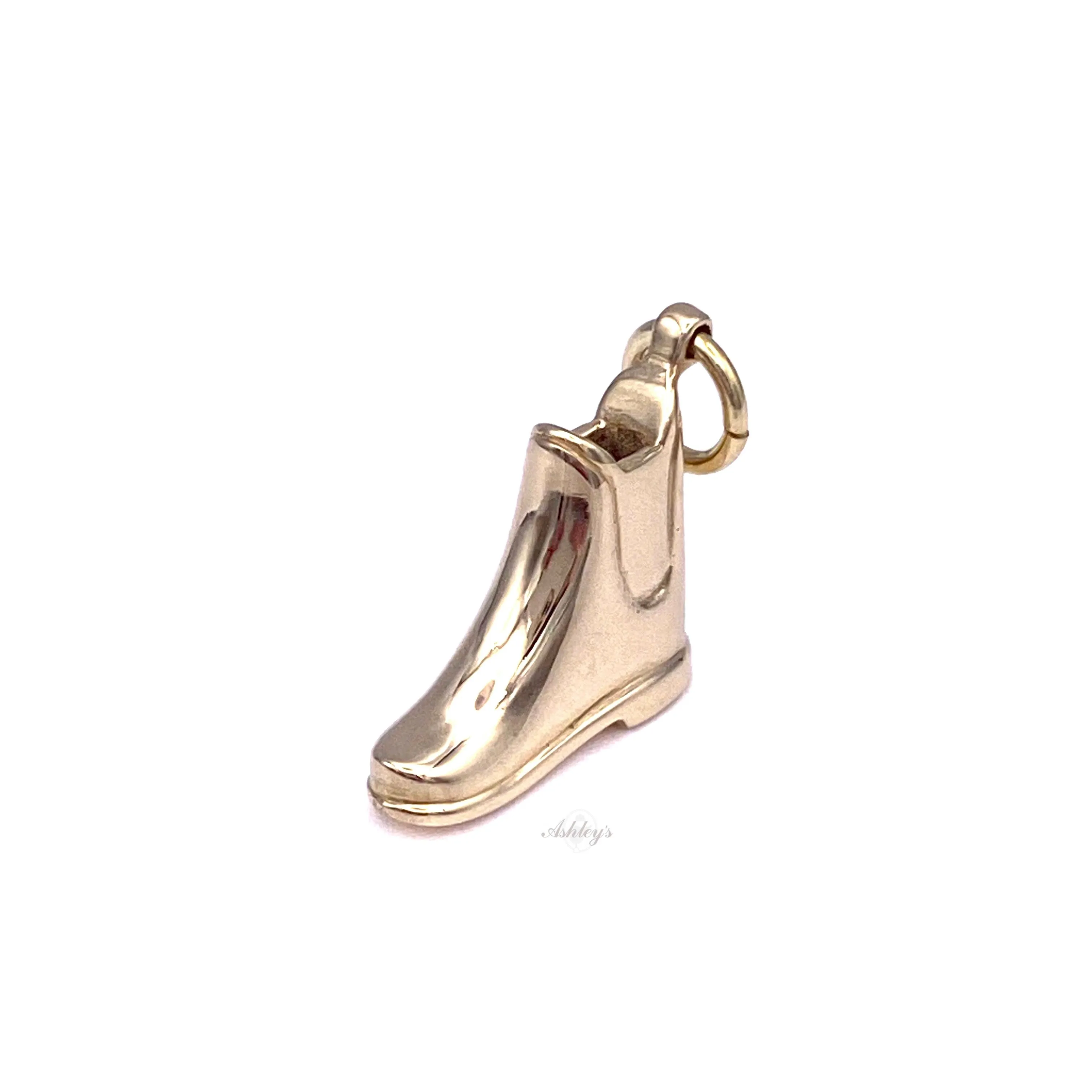 Riding Boot Charm, 14k gold