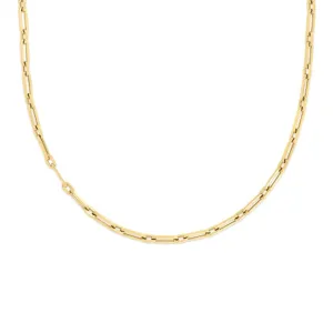 Roberto Coin 18k Yellow Gold Alternating Paperclip Link Chain