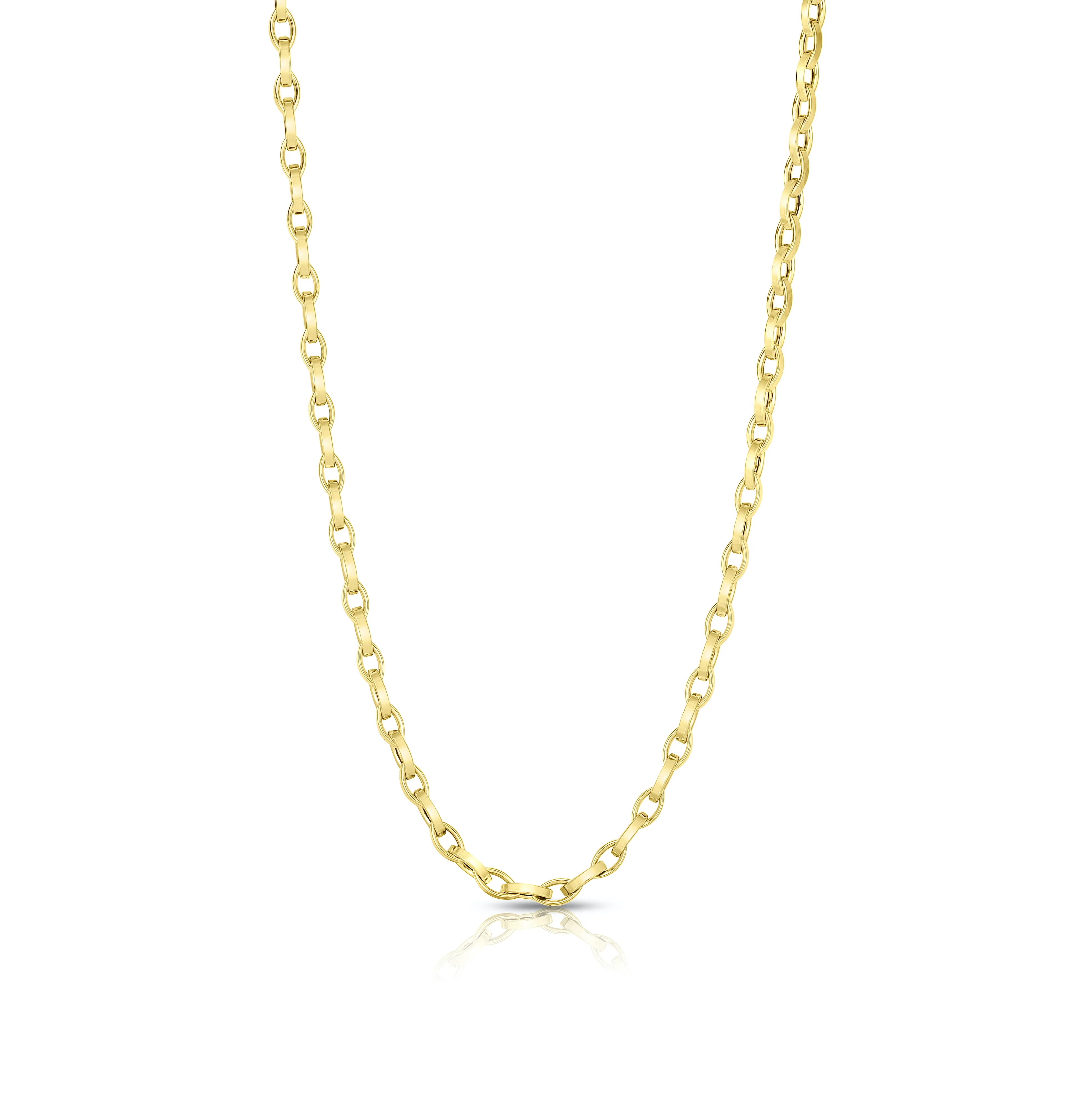 Roberto Coin 18K Yellow Gold High Polish Almond Link Chain, 18"