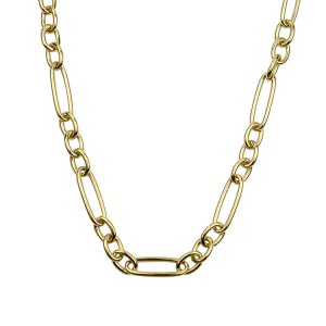 Roberto Coin Designer Gold 18K Yellow Gold Alternating Oval Link 18" Necklace