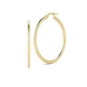 Roberto Coin Designer Gold 18k Yellow Gold Medium Hoop Earrings