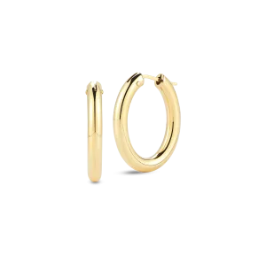 Roberto Coin Designer Gold Yellow Gold Oval Hoop Earrings