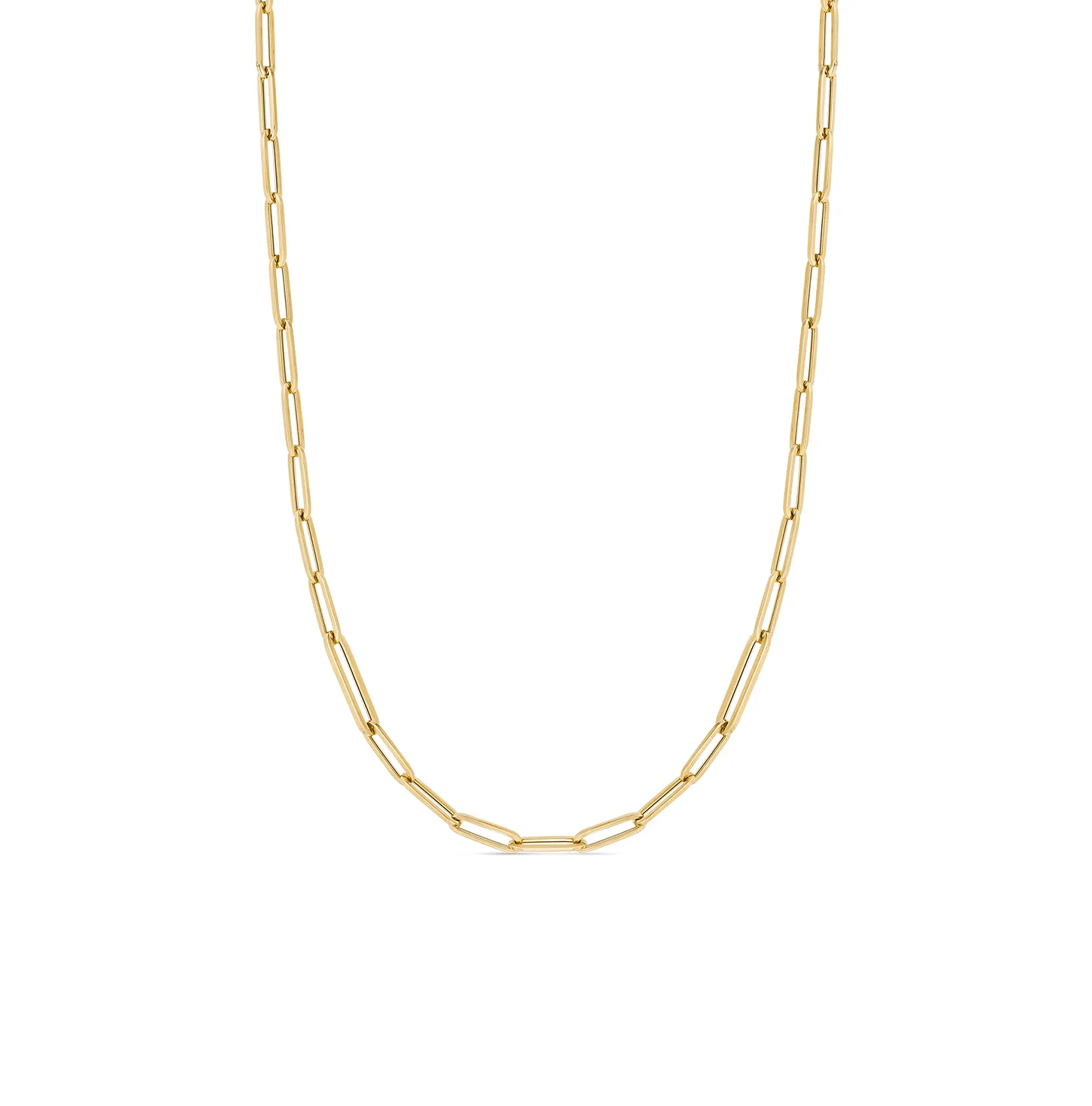 Roberto Coin Designer Gold Yellow Gold Paperclip Link Necklace
