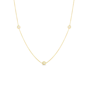 Roberto Coin Diamonds by the Inch 3 Diamond Station Necklace