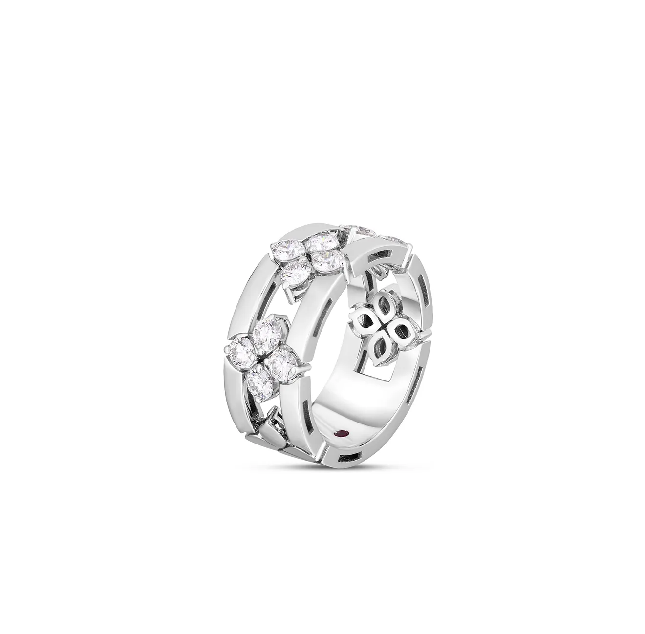 Roberto Coin Love in Verona White Gold Ring with Diamonds