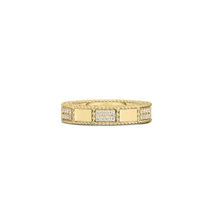 Roberto Coin Mosaic Yellow Gold Diamond Ring