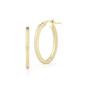 Roberto Coin Perfect Gold Hoops 18K Yellow Gold Petite Oval Hoop Earrings