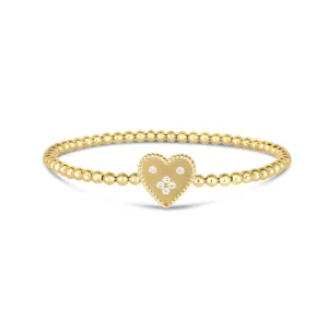 Roberto Coin Venetian Princess Small Heart Diamond Medallion Bracelet