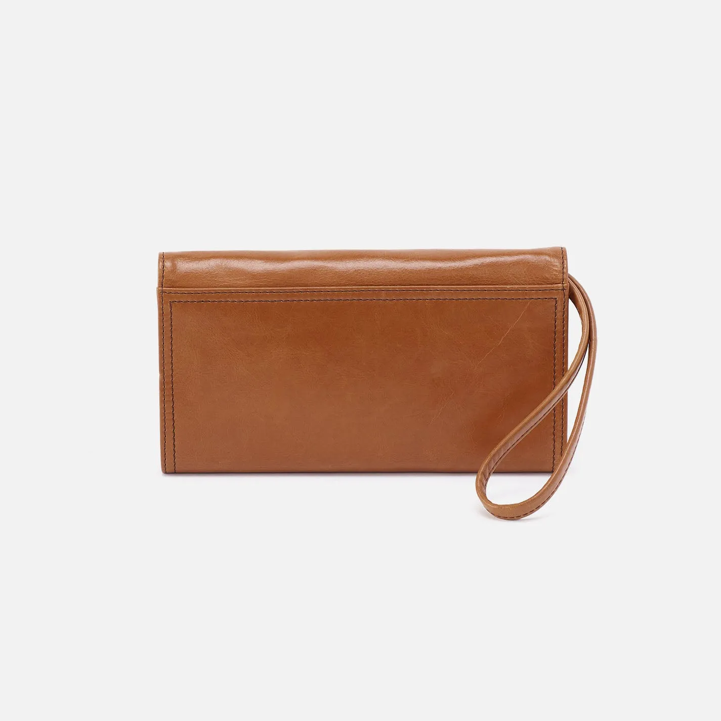 Romy Wallet Crossbody In Polished Leather - Truffle