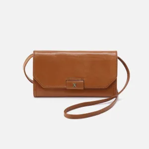 Romy Wallet Crossbody In Polished Leather - Truffle