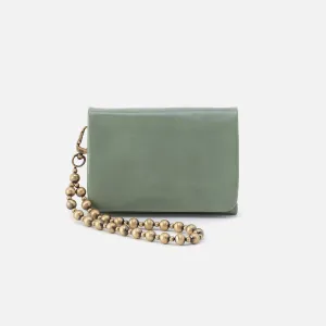 Ross Bead Wristlet In Polished Leather - Jade