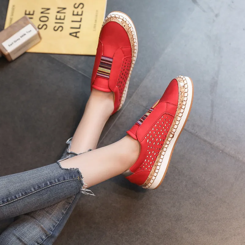 Round Head Slip-on Elastic Band Casual Shoes