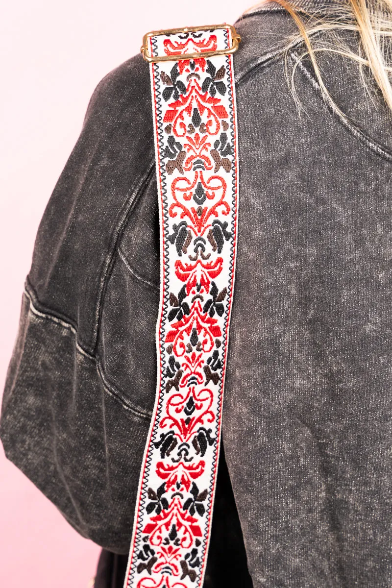 Ruby Guitar Strap Black Dani Crossbody