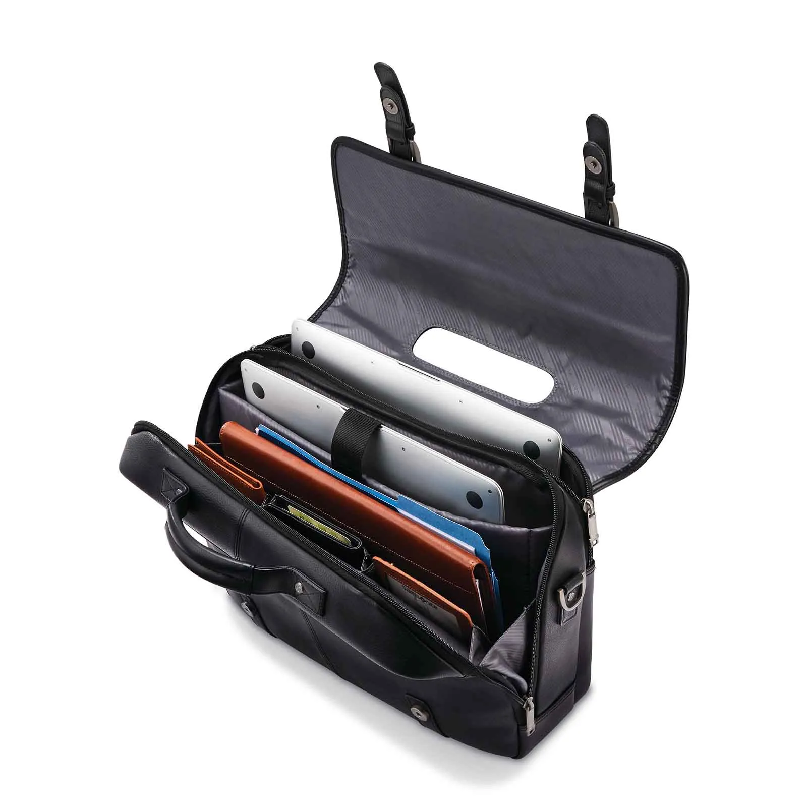 Samsonite Classic Leather 15.6 Inch Flapover Black