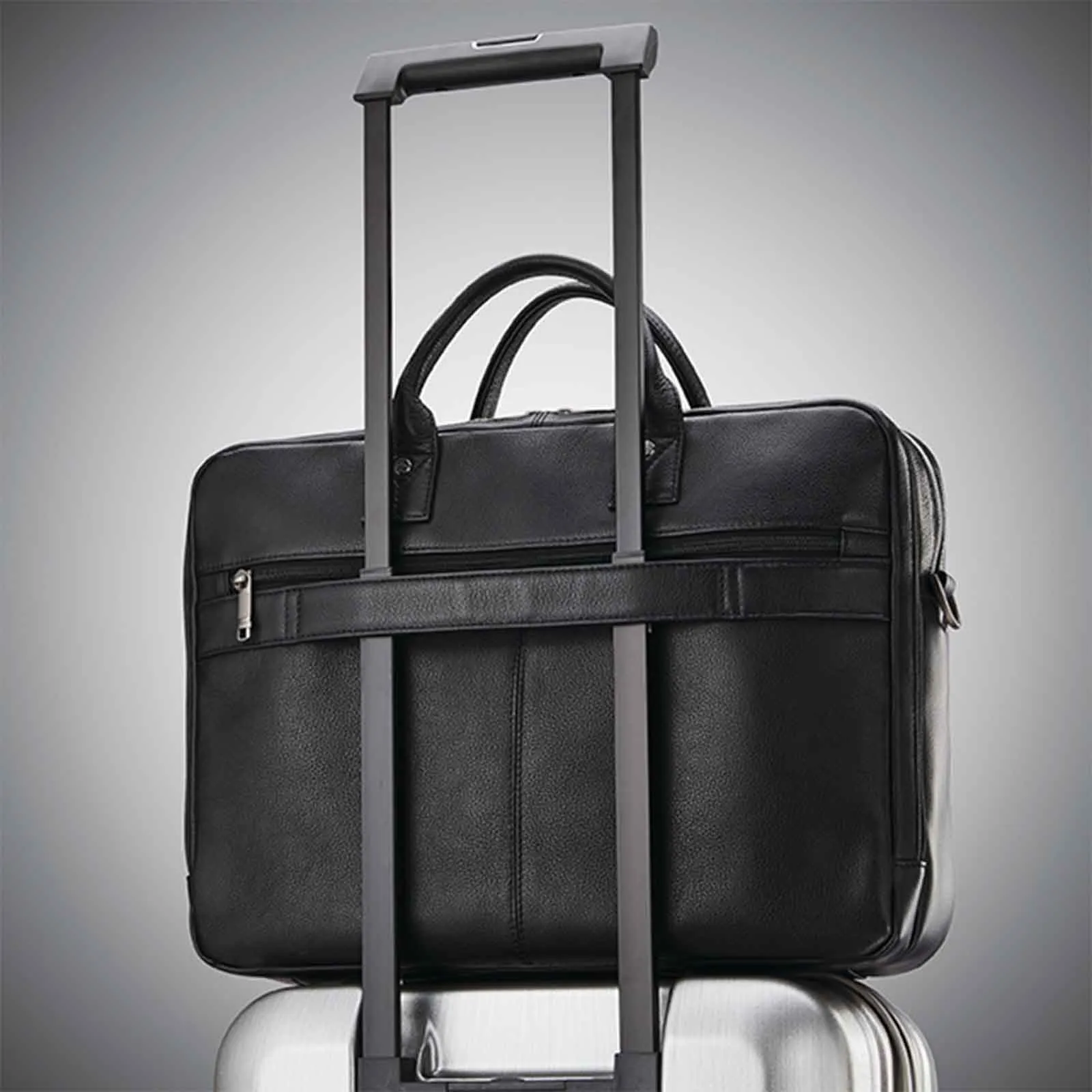 Samsonite Classic Leather 15.6 Inch Top Loader Black