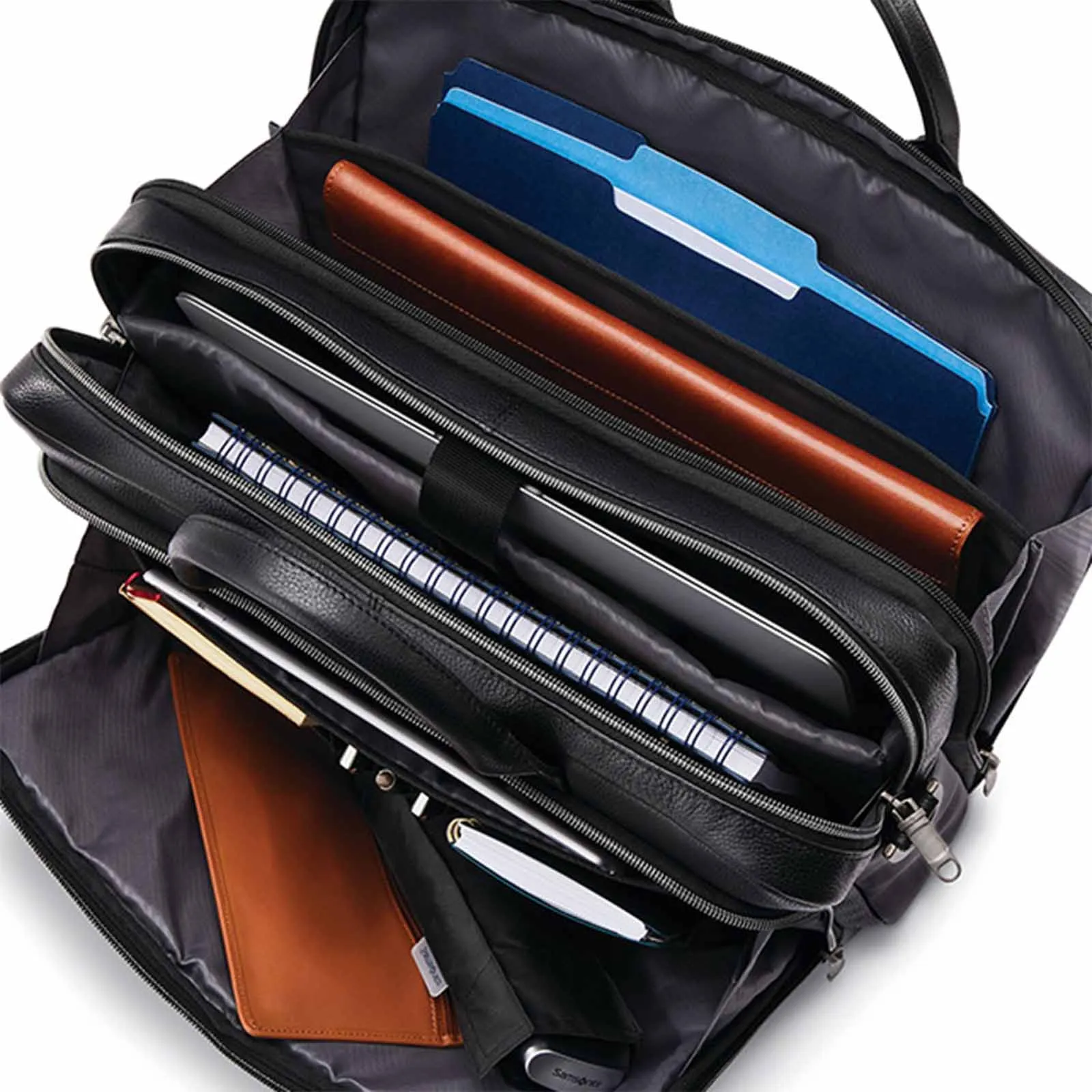 Samsonite Classic Leather 15.6 Inch Top Loader Black