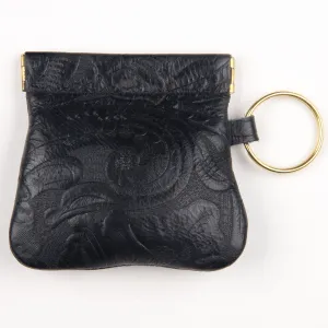SC03-BF - Squeeze Coin Purse- Black Floral